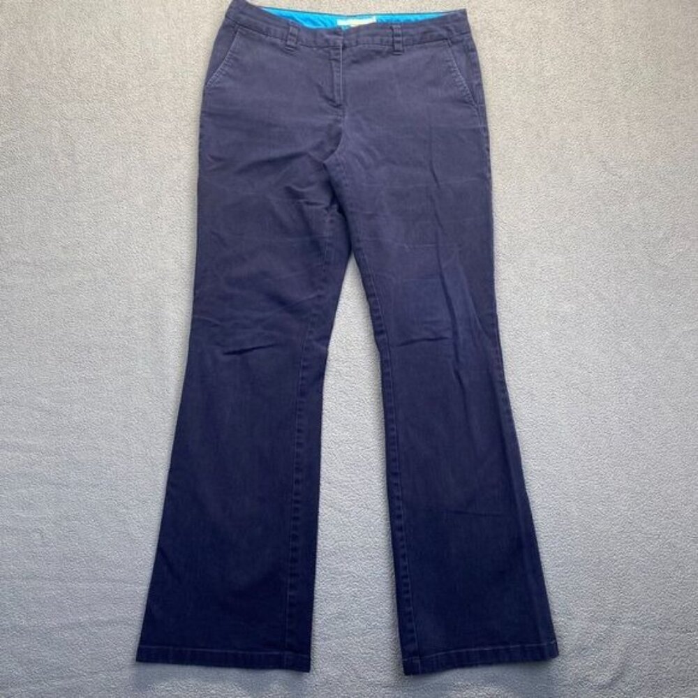 boden Womens navy blue dress flare pants Size 8L,Pockets,Zipper